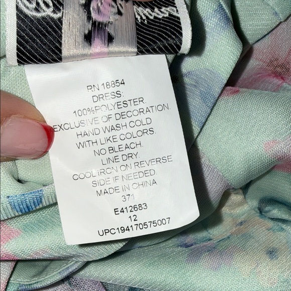 Rare Editions Floral Girls Dress Pastel Accents Halter Mesh Tulle Skirt Size 12 - Picture 9 of 9